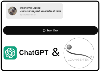 Ergonomic laptop Ai assistant chat gpt